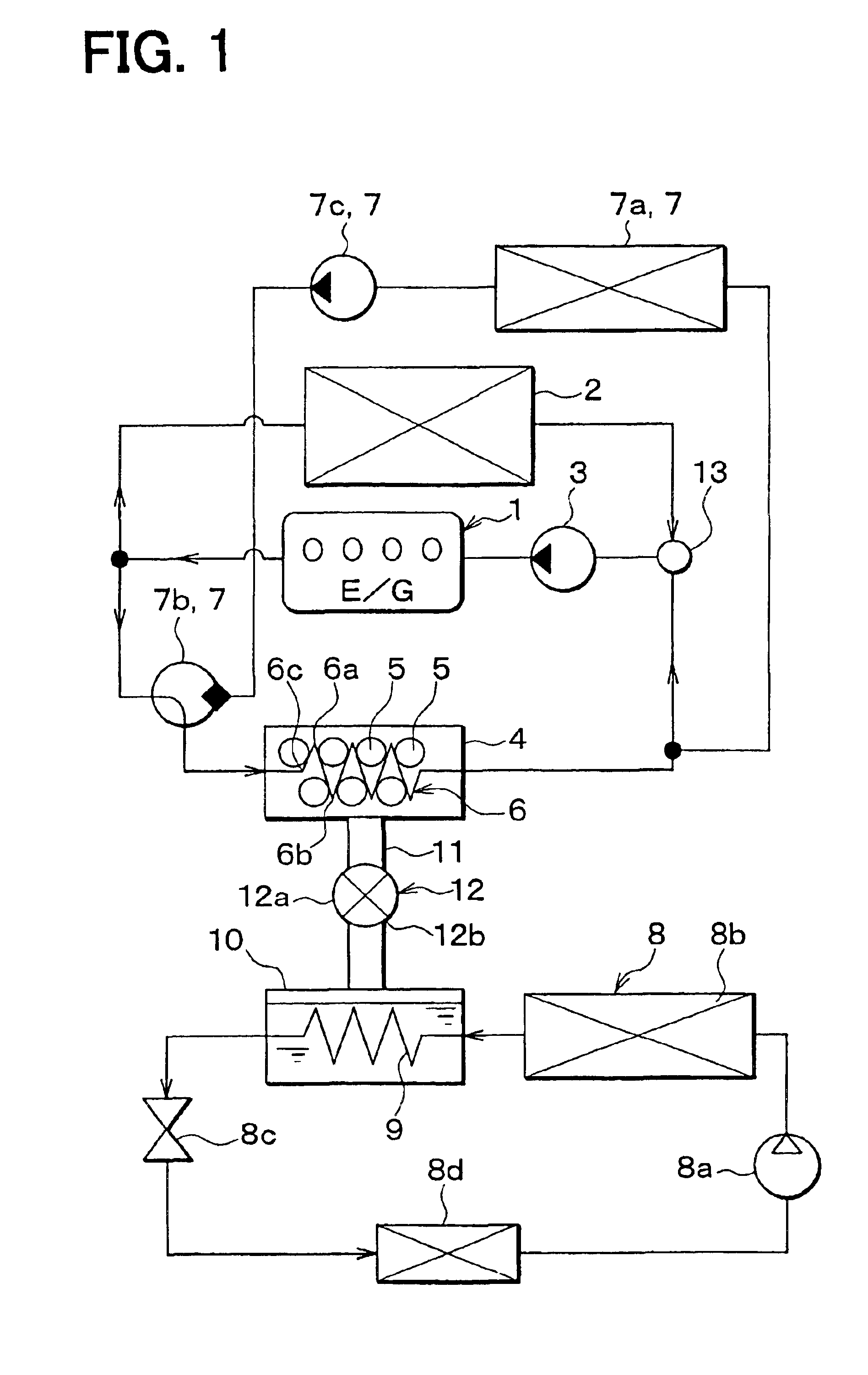 Heat storage system for vehicle, with adsorbent