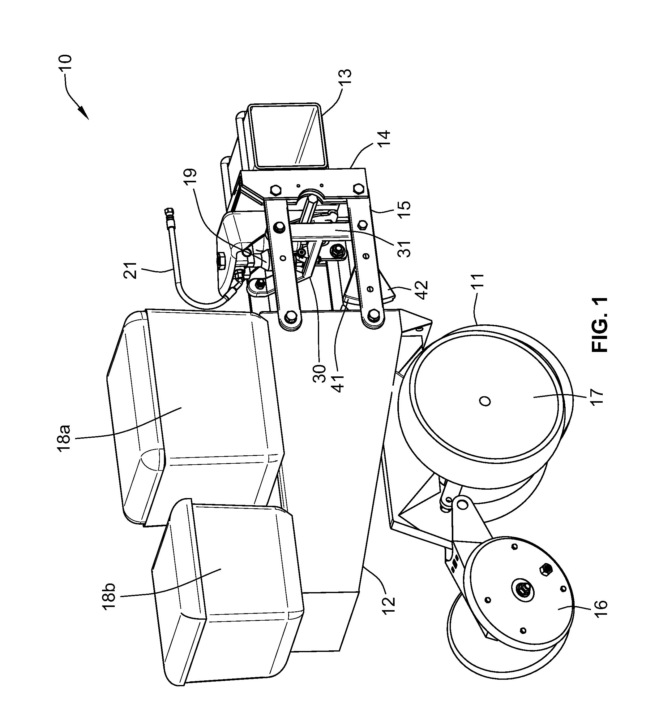 Hydraulic down pressure control system for closing wheels of an agricultural implement