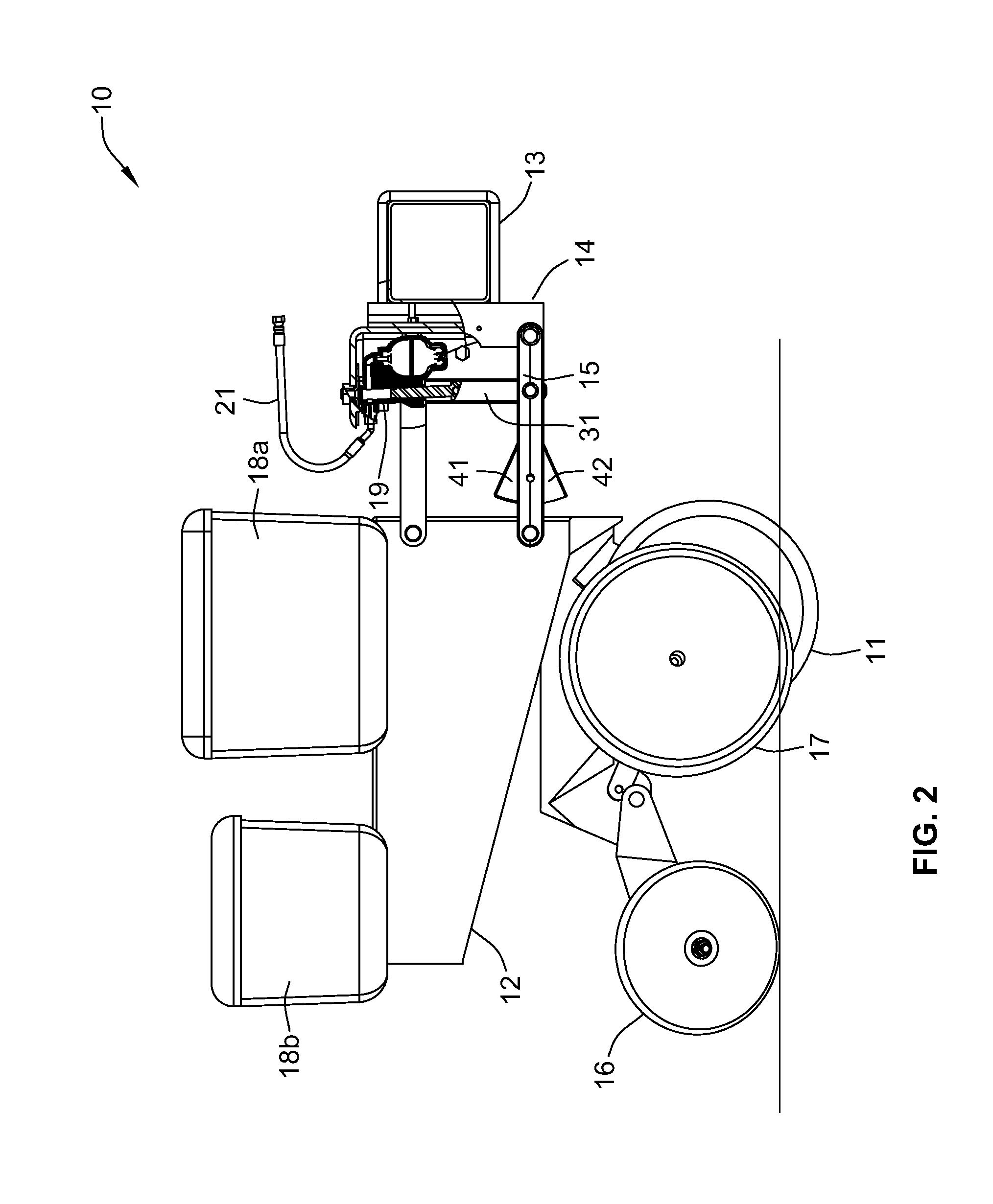 Hydraulic down pressure control system for closing wheels of an agricultural implement