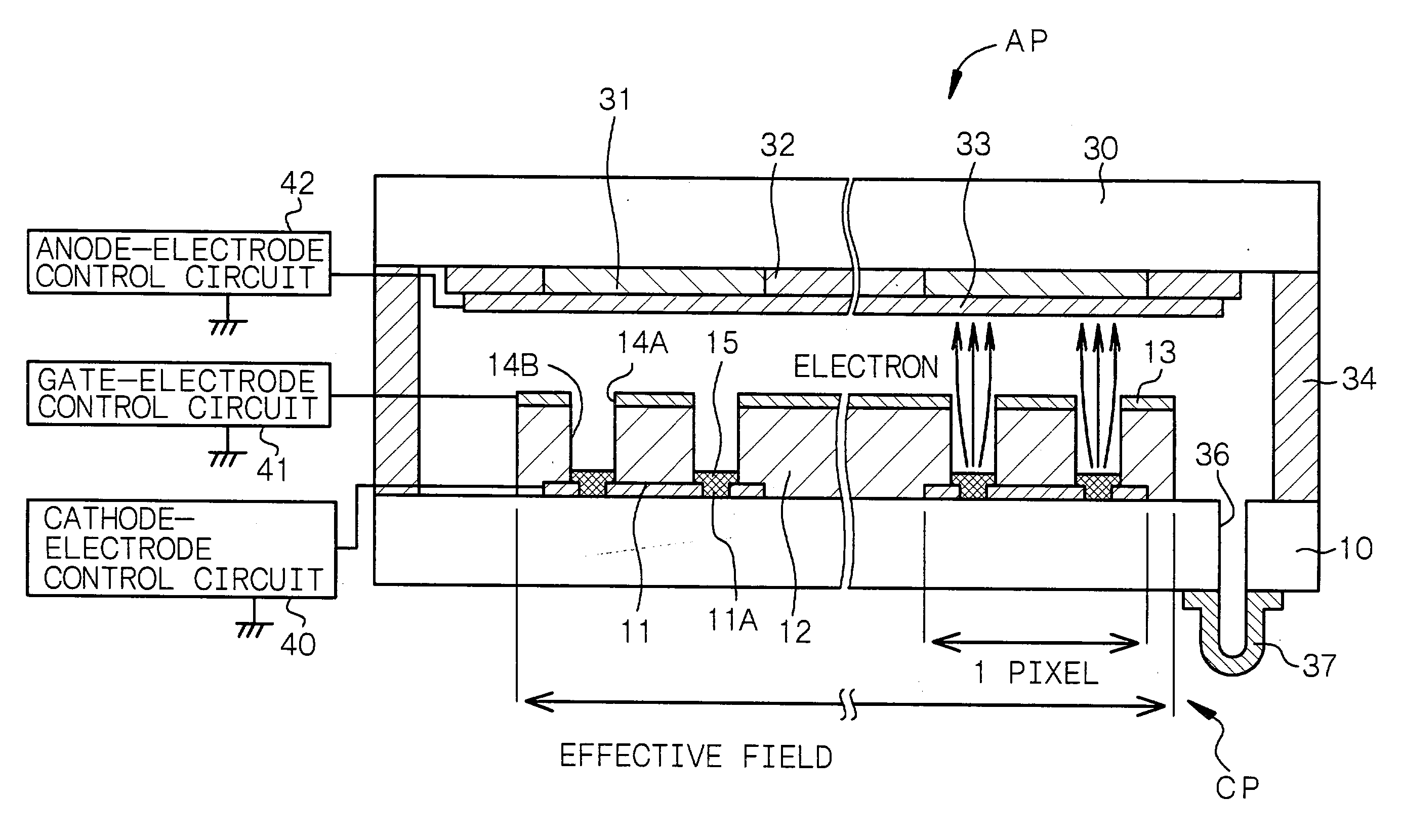 Cold cathode field emission device and process for the production thereof, and cold cathode field emission display and process for the production thereof