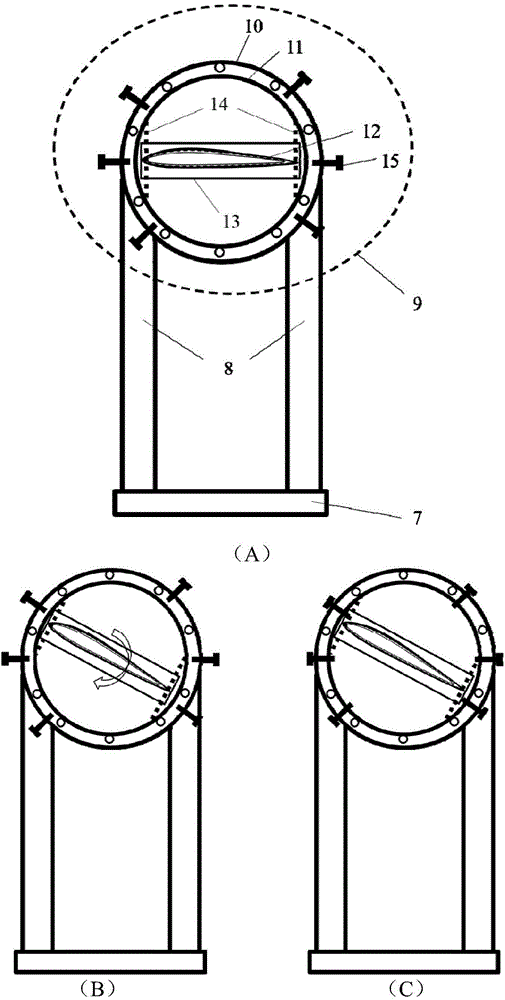 Device and method for testing structural fatigue of H-shaped vertical shaft wind turbine blade