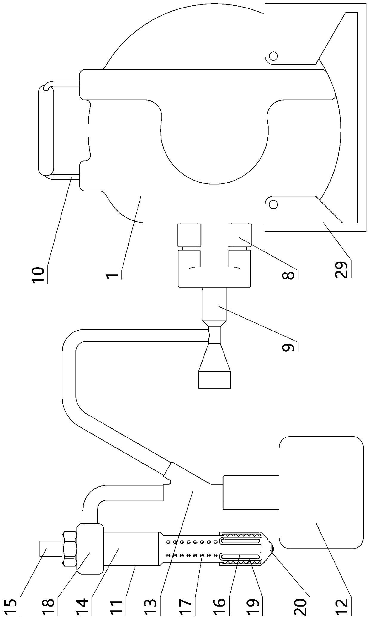 Rapid phlegm suction device for emergency treatment