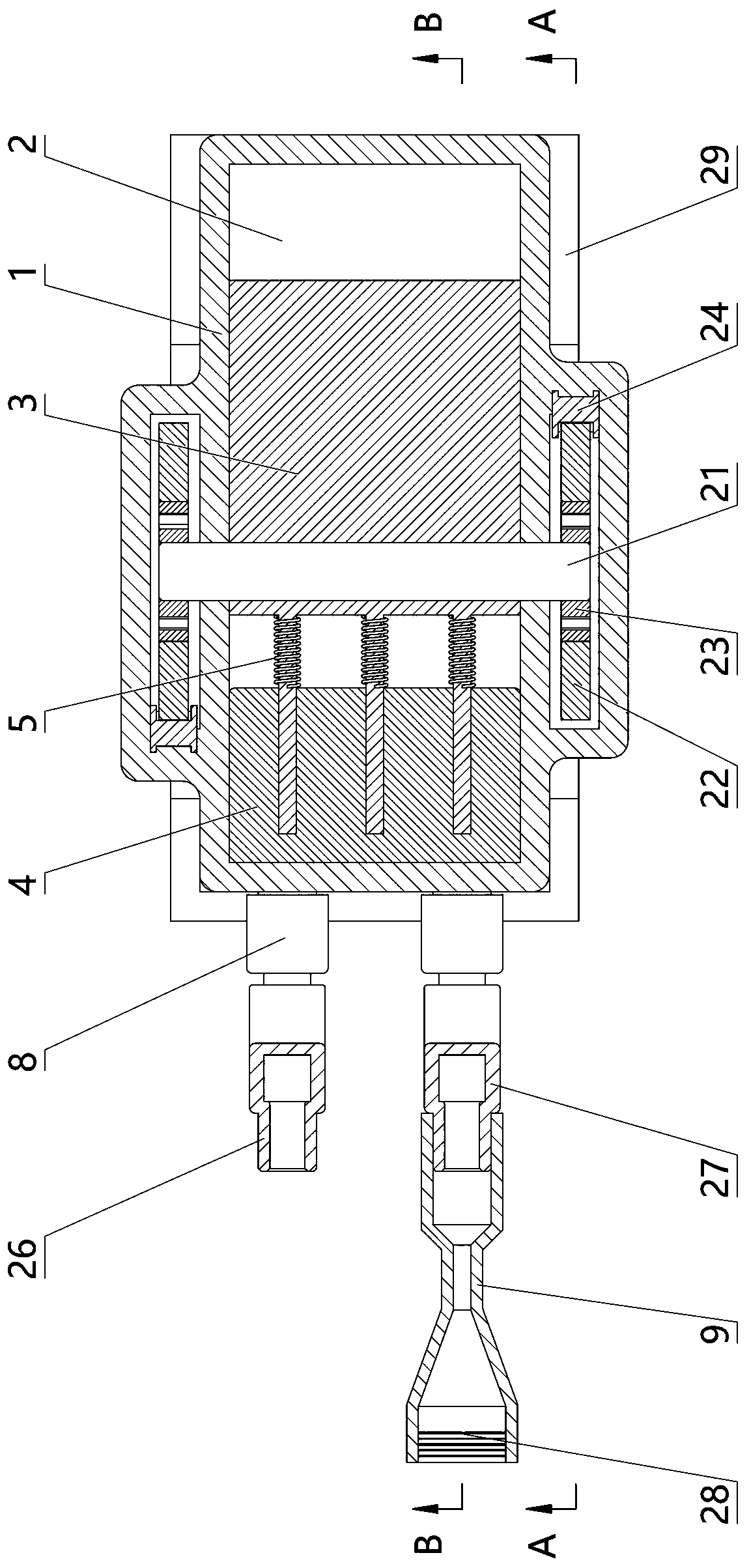 Rapid phlegm suction device for emergency treatment