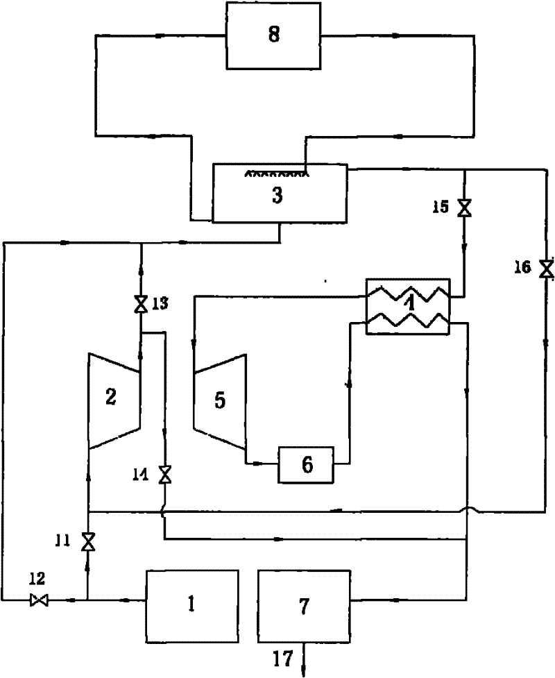 Air compression type cooling and dehumidifying air-conditioning system