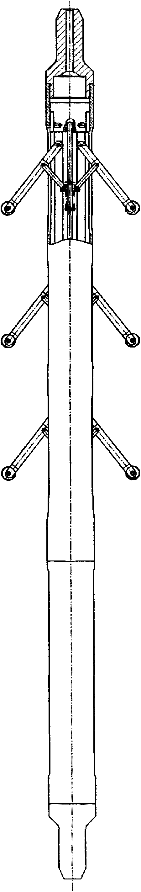 Current signal emission source down-hole three-electrode system