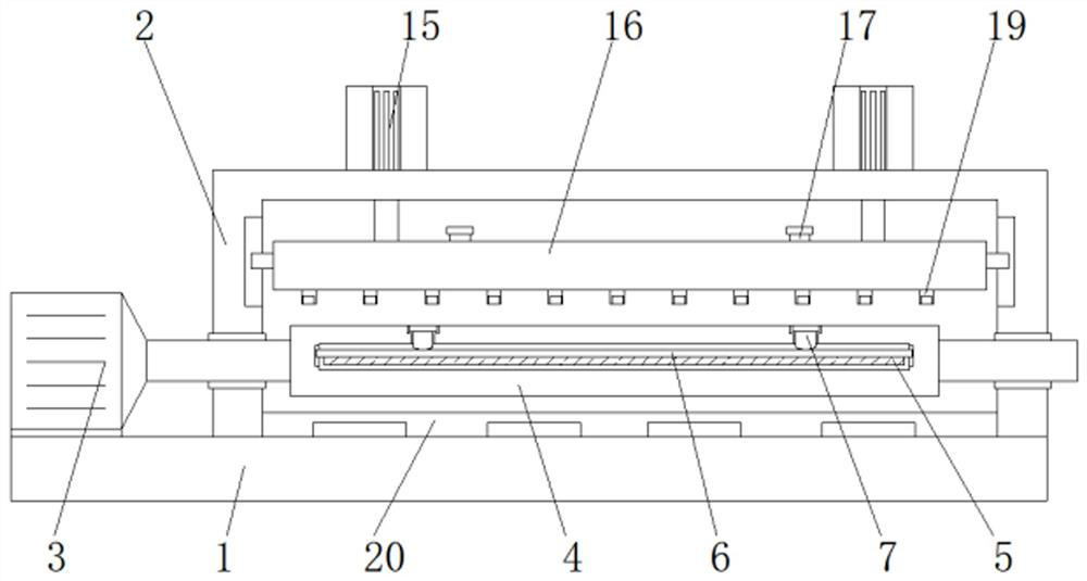 A plastic protective film punching machine with a punching calibration auxiliary device