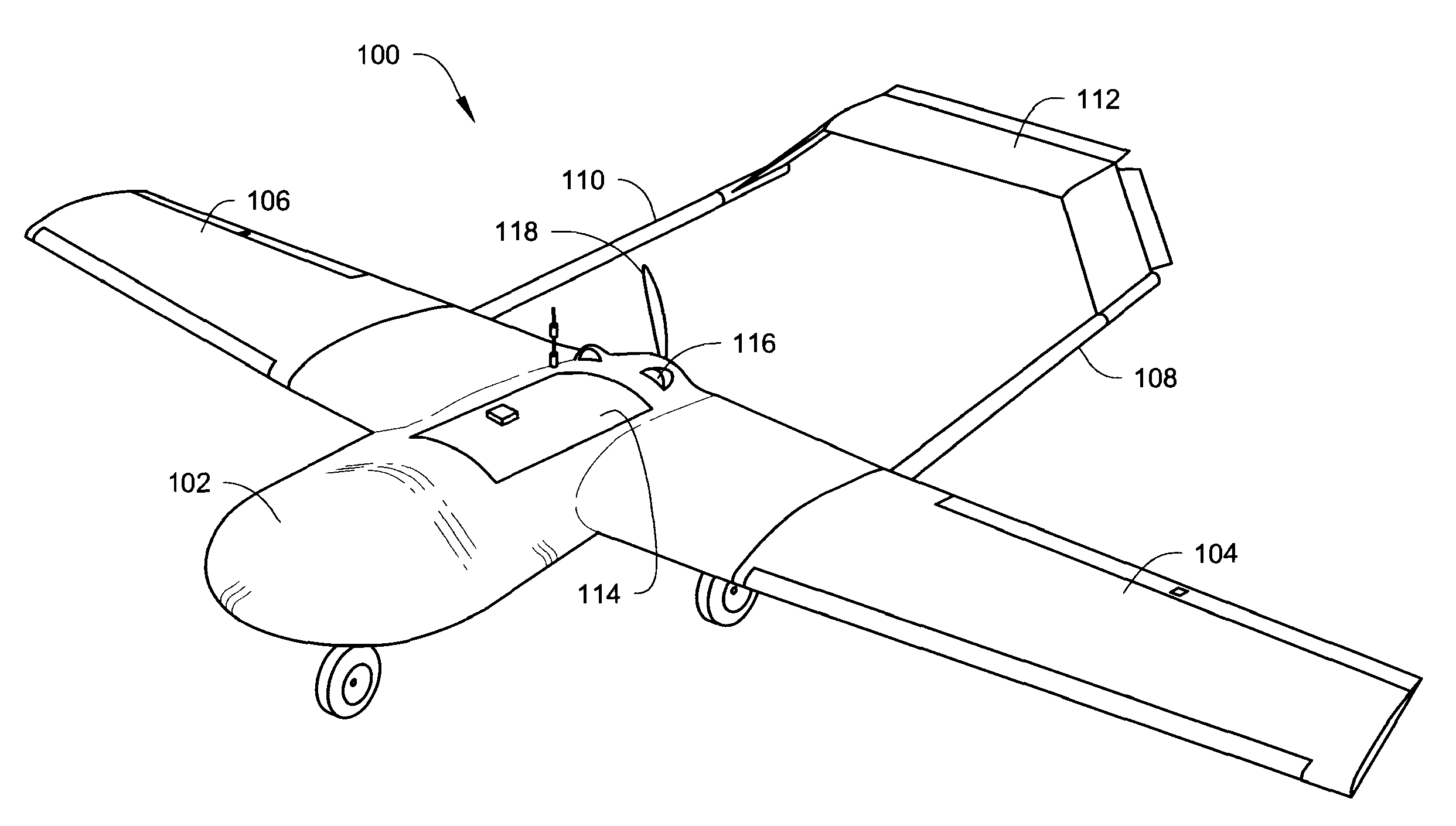 Small unmanned airborne vehicle airframe