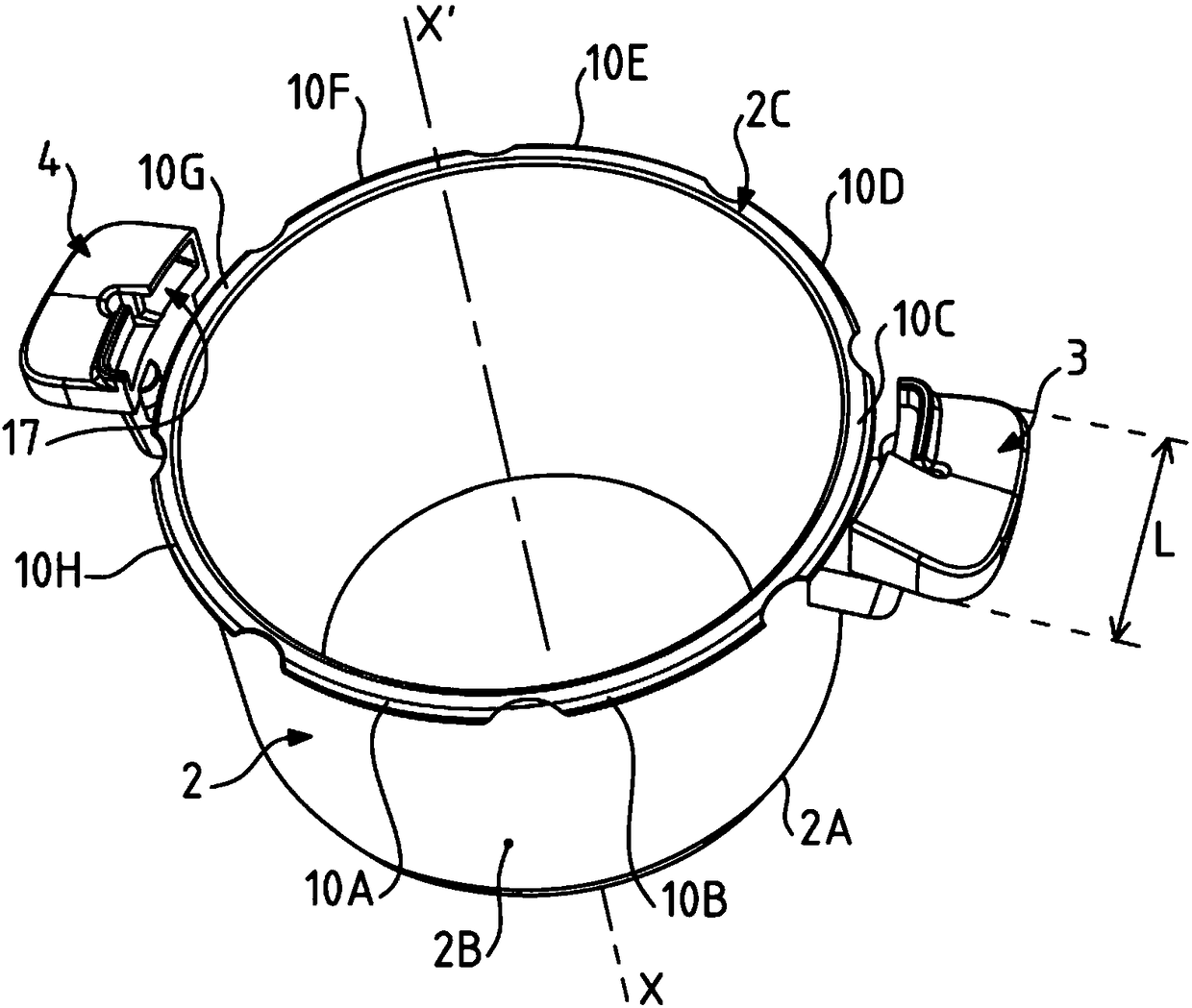 Buckle type pressure cooker and removable lock