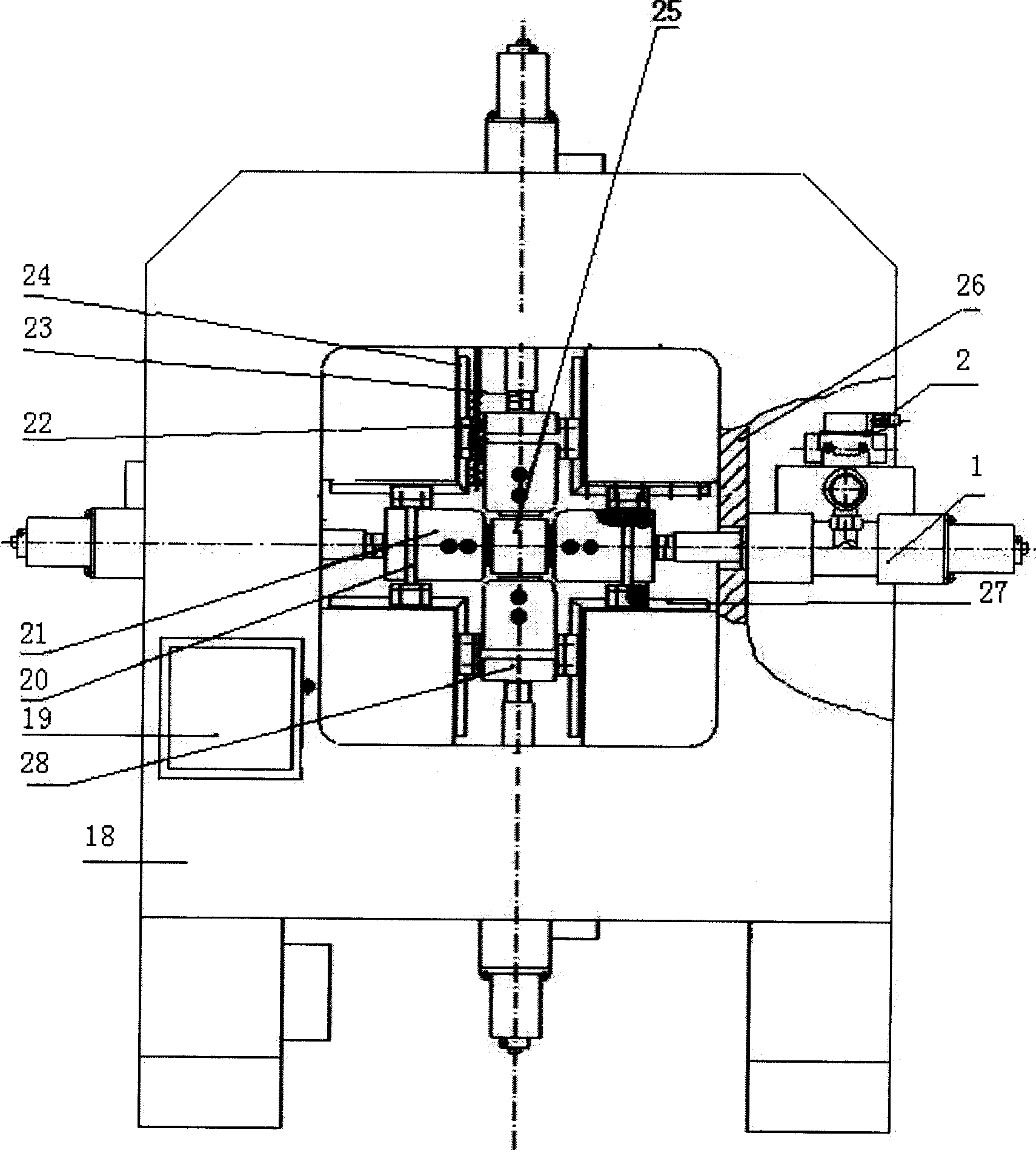 Vertical double-shaft four-cylinder electro-hydraulic servo testing machine