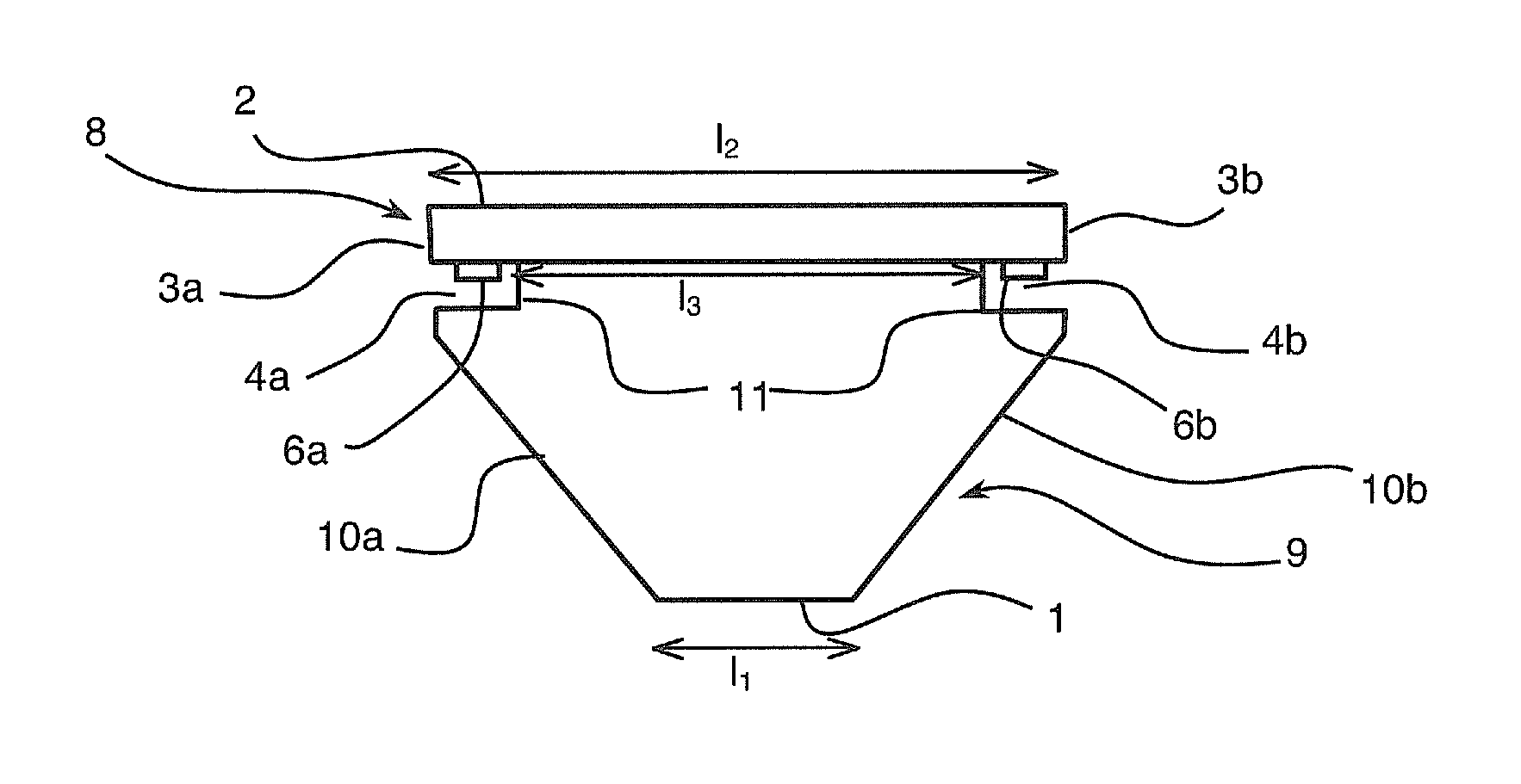 Method for assembling at least one chip using a fabric, and fabric including a chip device