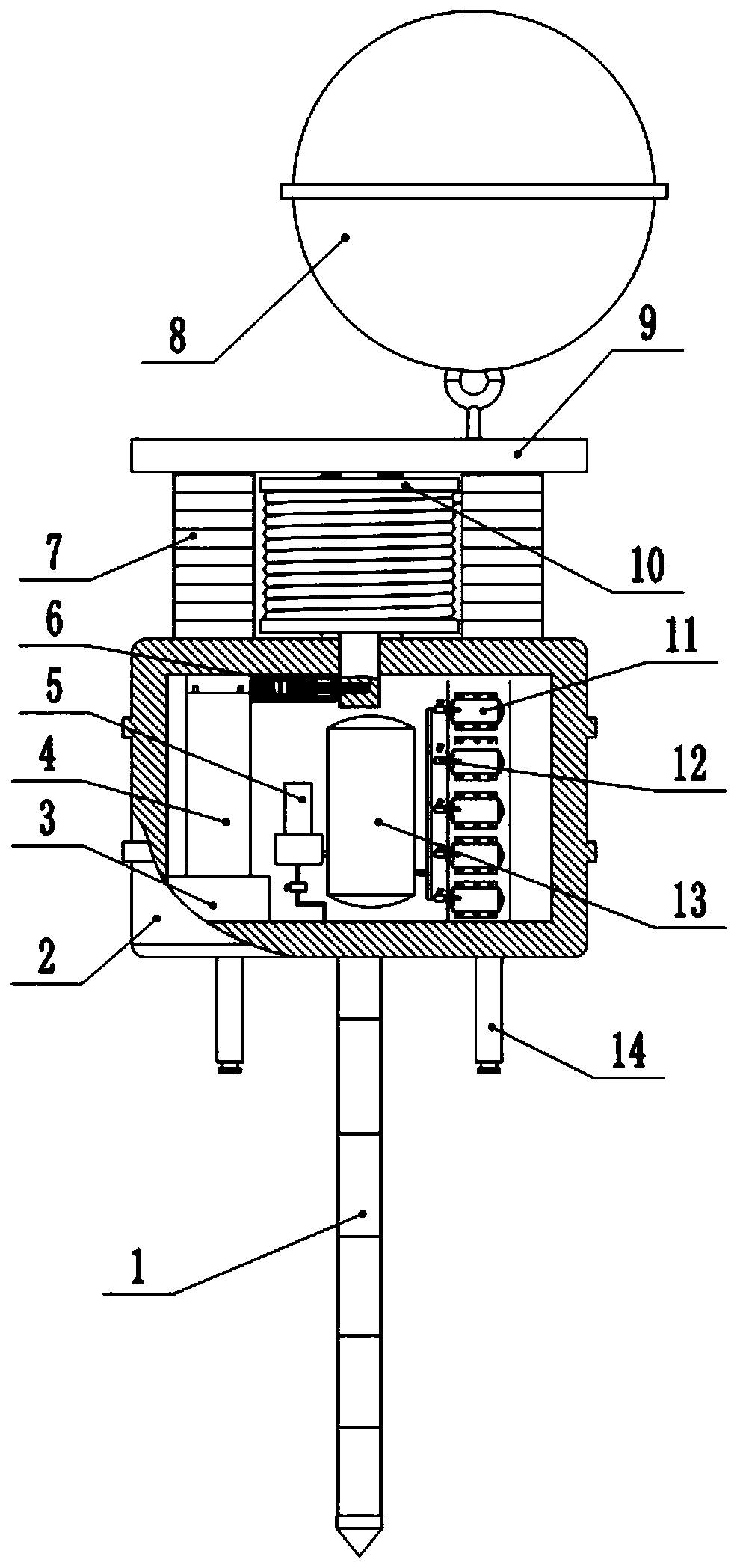 Seafloor sediment large depth profile pore water long-term in-situ sampling and analysis method