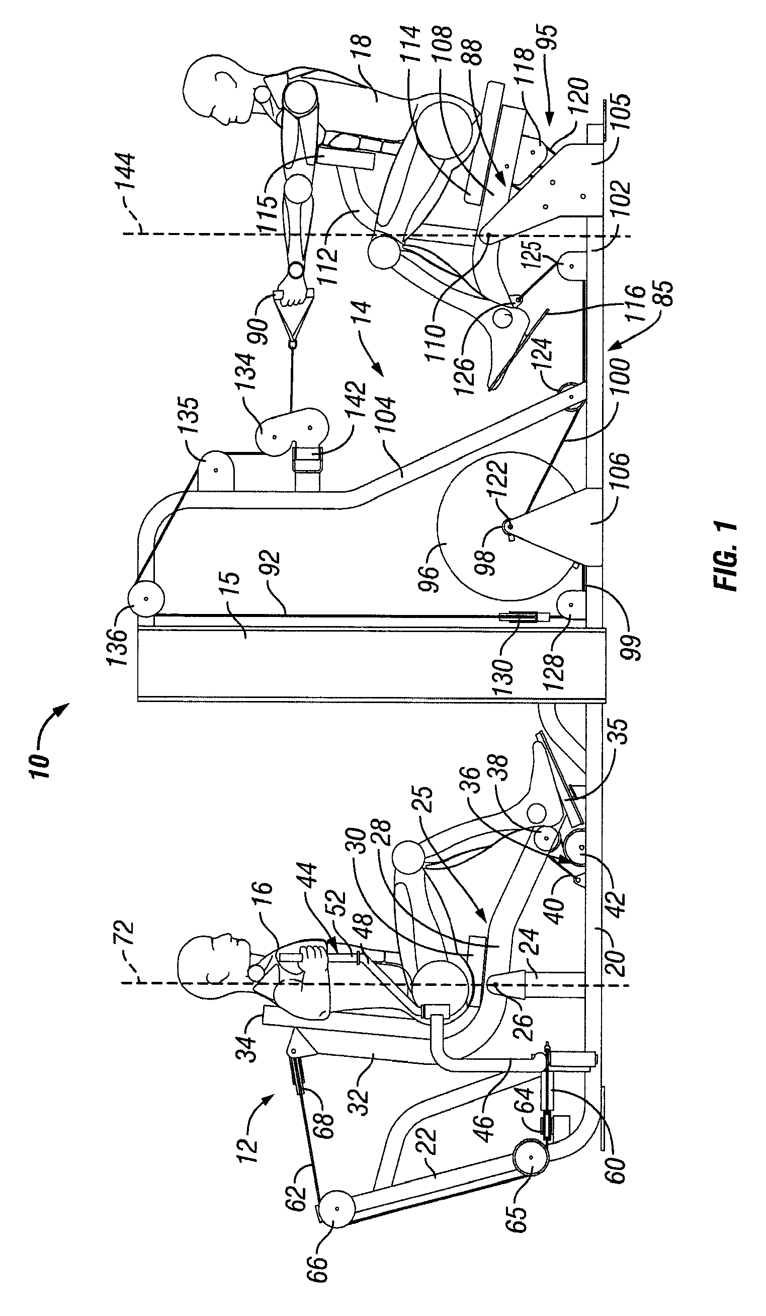 Multi-station exercise machine