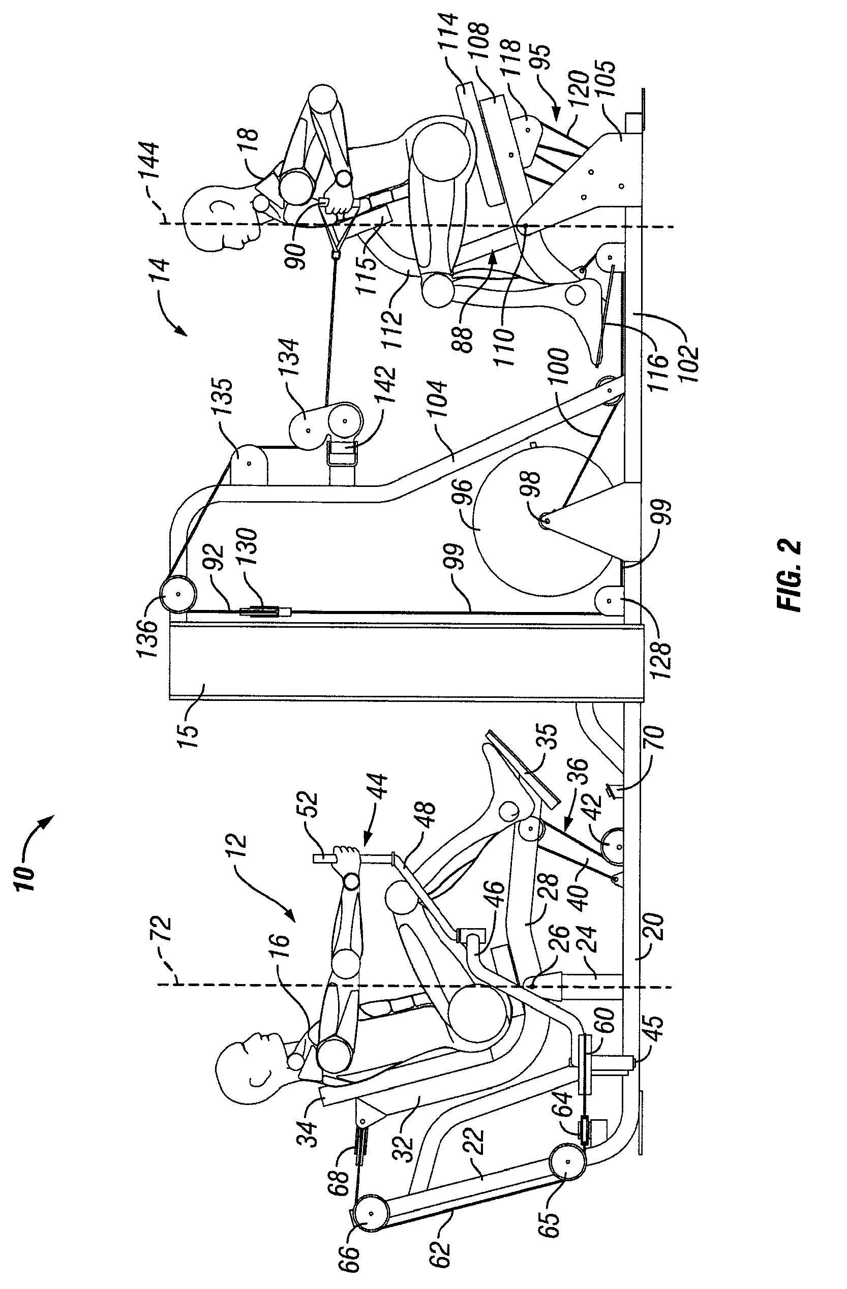 Multi-station exercise machine