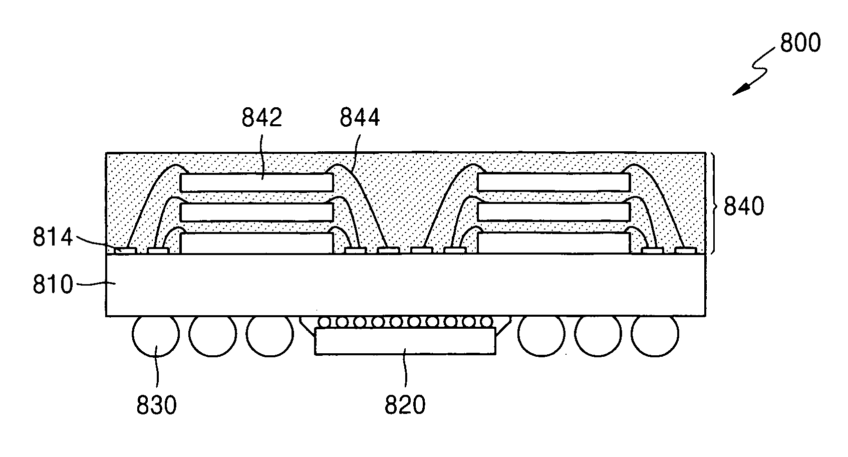 Semiconductor device package having buffered memory module and method thereof