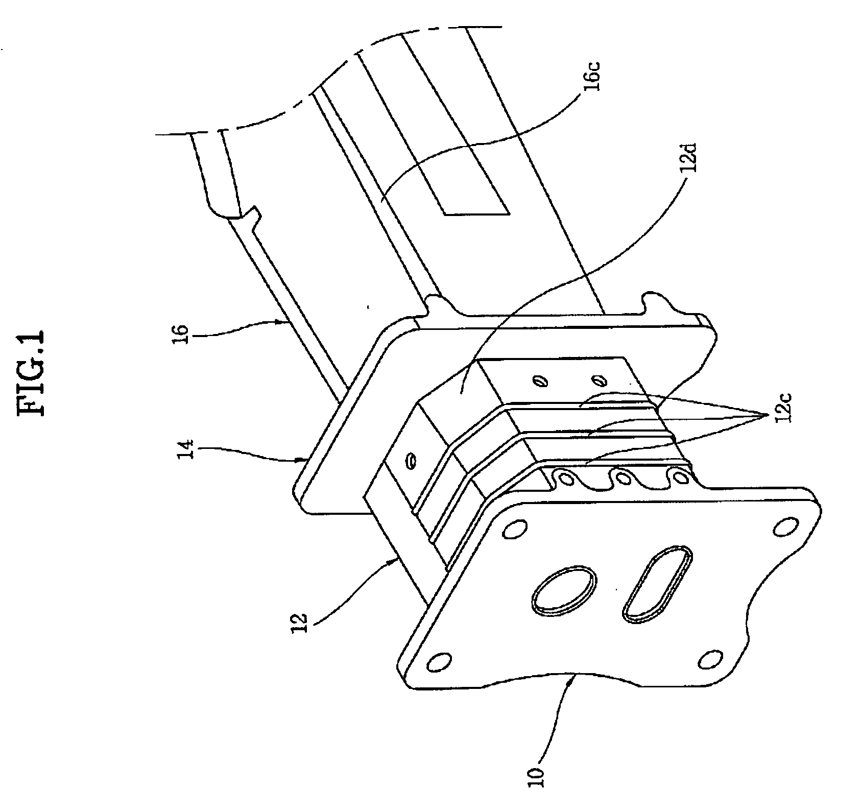 Front structure for car body