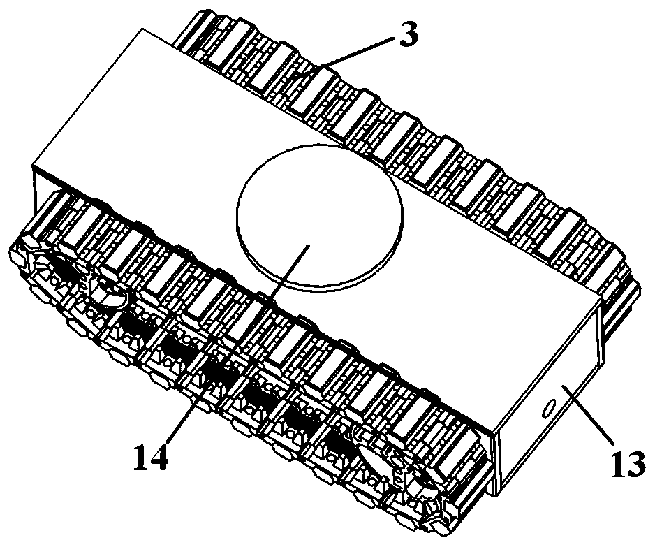 Crawler-type magnetic adsorption detection robot walking mechanism