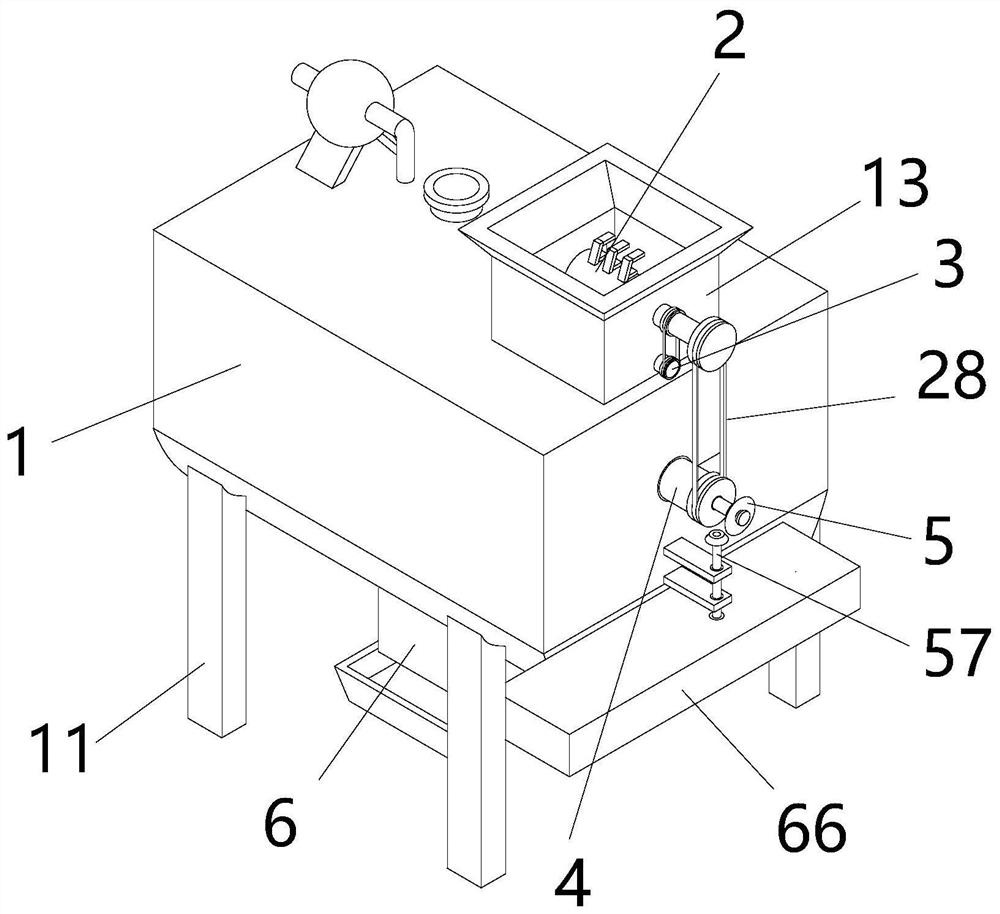 Fermentation equipment for producing organic fertilizer by utilizing wastes and working method thereof