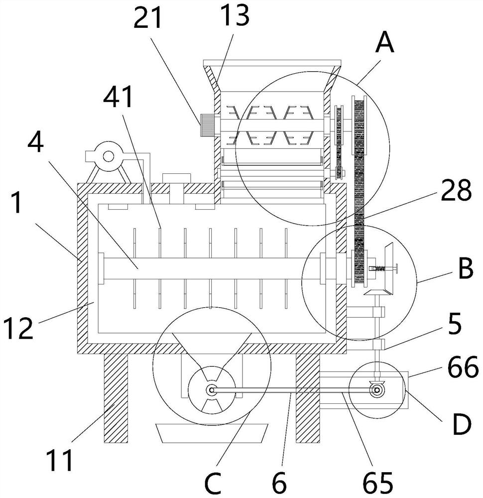 Fermentation equipment for producing organic fertilizer by utilizing wastes and working method thereof