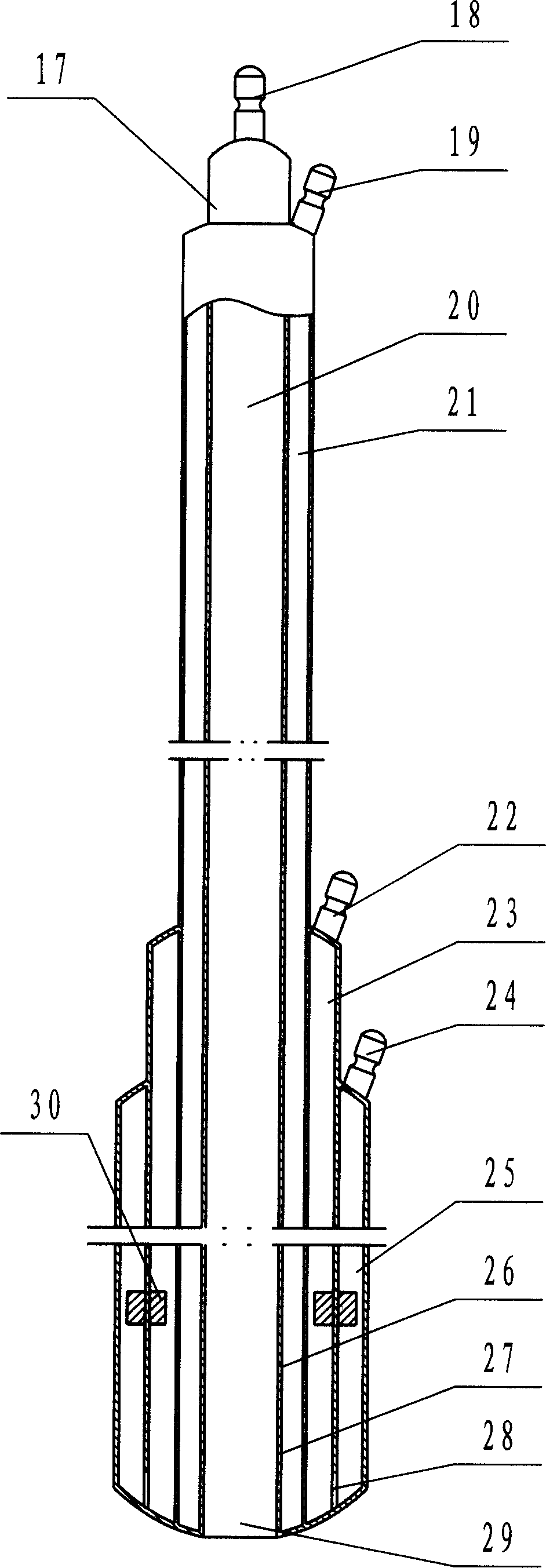 Converter heat replacement hearth bottom circular seam packing method