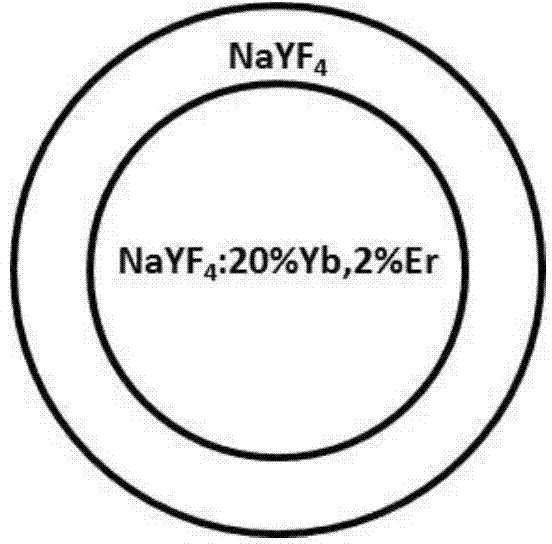 Highly-doped broadband excited rare earth up-conversion fluorescent nanomaterial and preparation method thereof