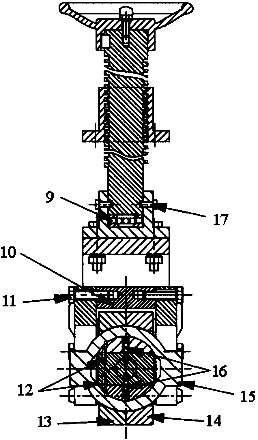 A double-curvature plate roll forming device