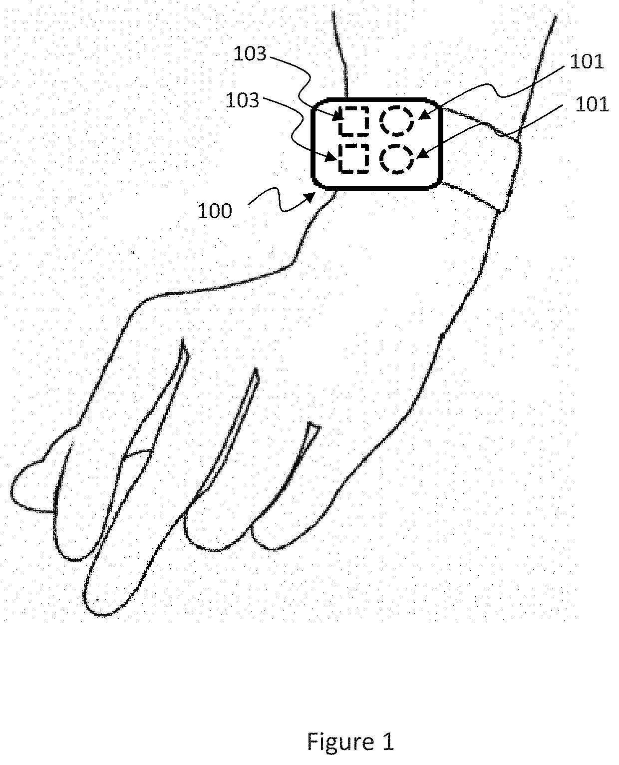 A method of selecting the intensity of a light source for monitoring an analyte in blood, and a device thereof