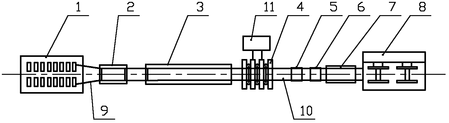 Production process and device of high-fiber ultra-thin plastic-covered reinforcing band