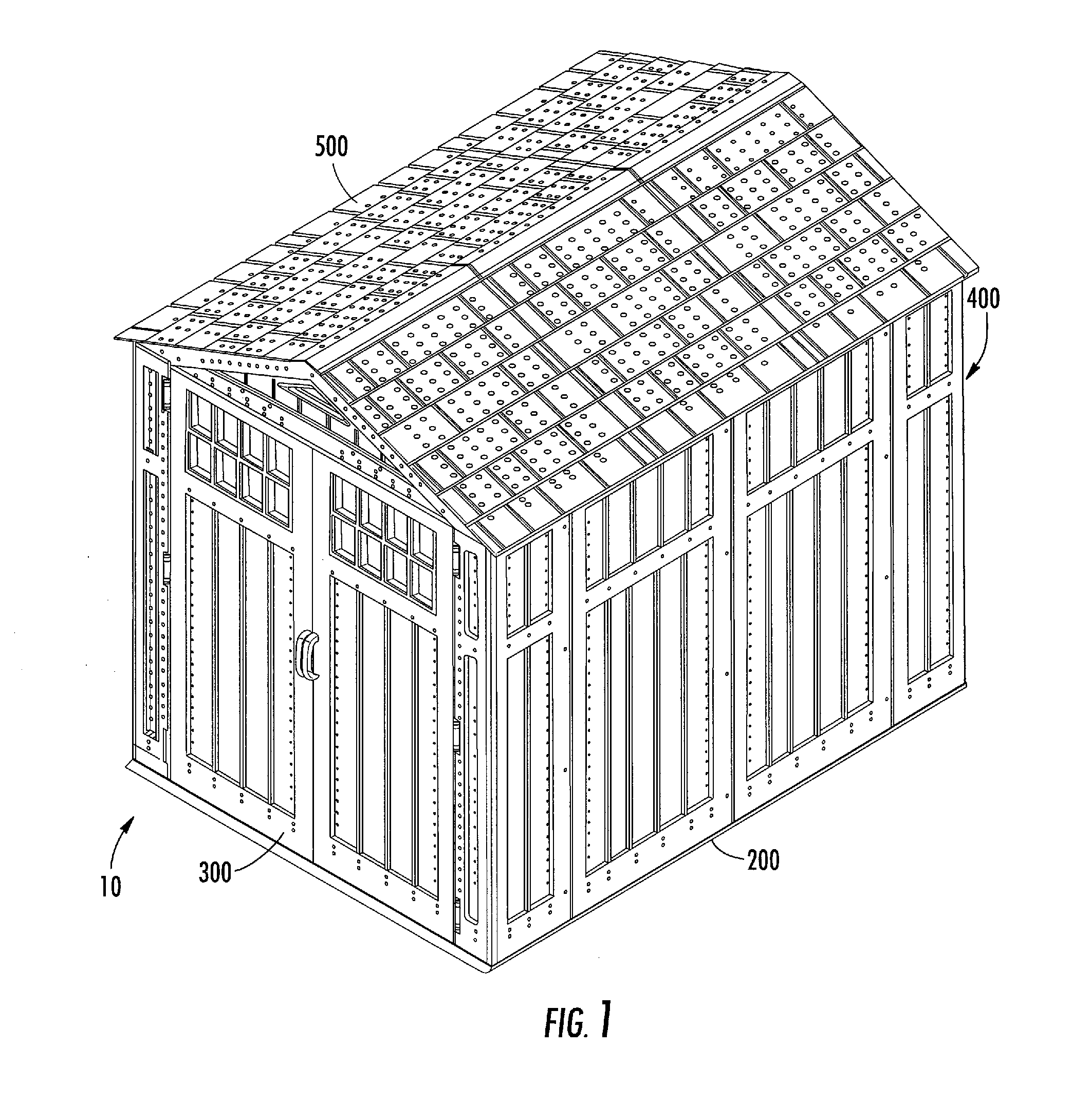 Modular blow molded shed