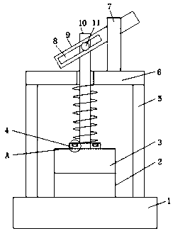 Injection mold opening and closing buffering mechanism for ice storage box production