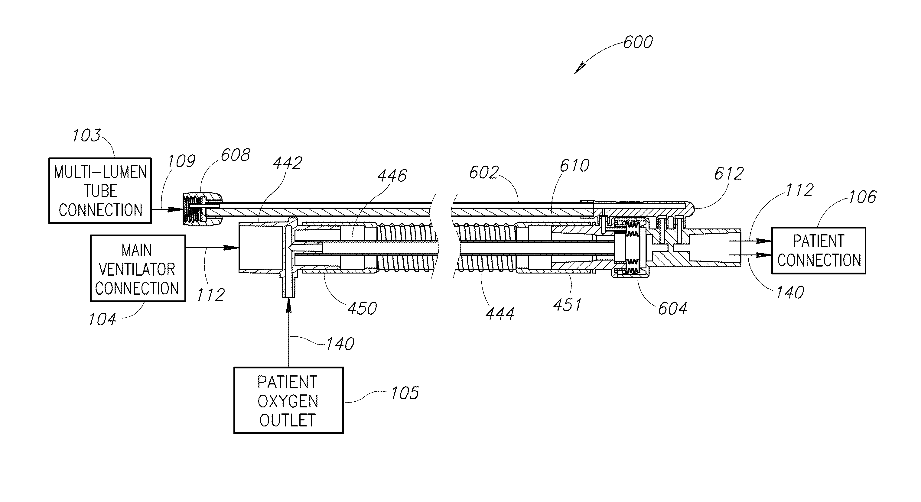 Ventilator with integrated oxygen production