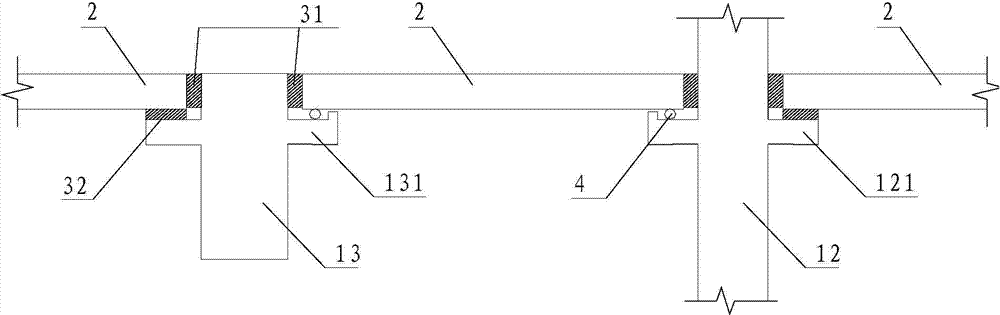 Reinforced concrete periodic damping structure and construction method thereof