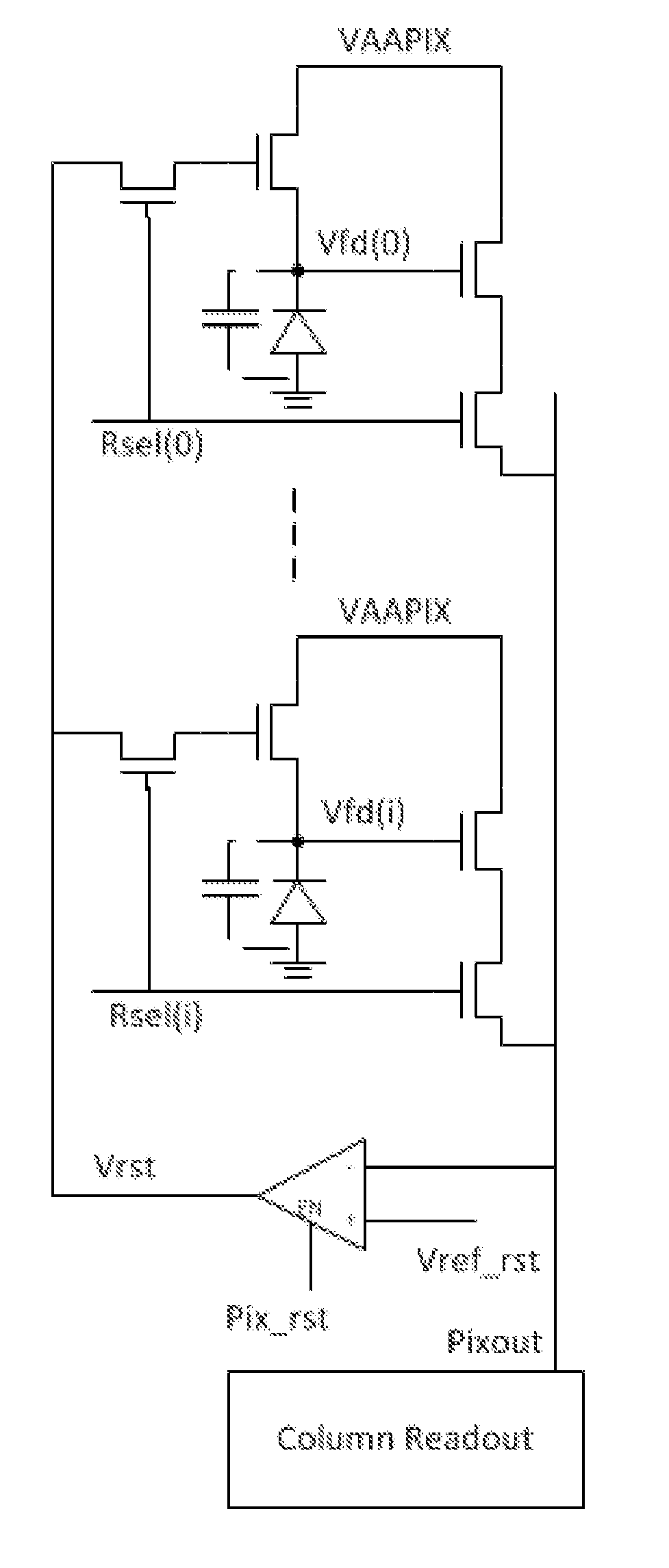 Reset noise reduction with feedback