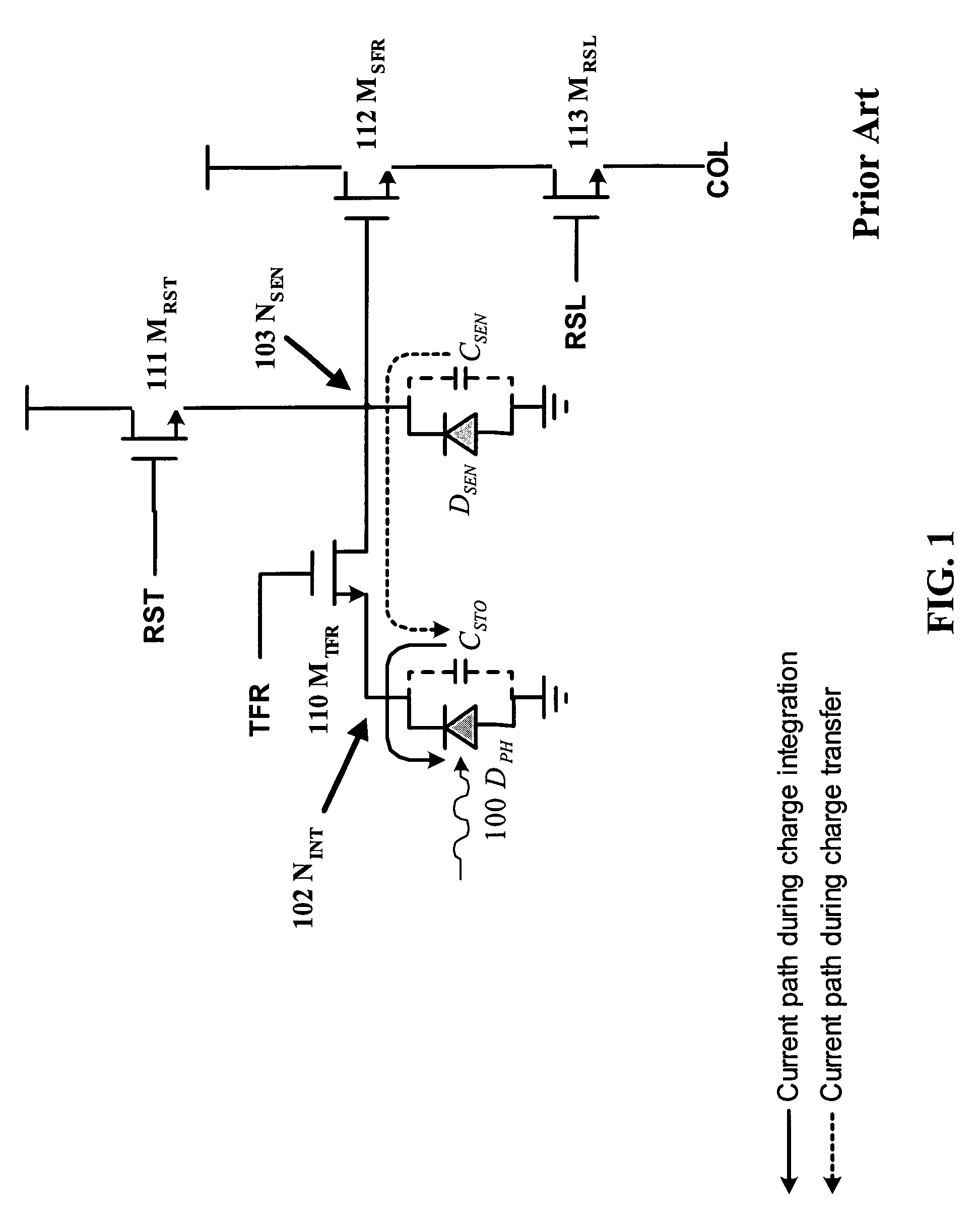 CMOS sensor with electrodes across photodetectors at approximately equal potential