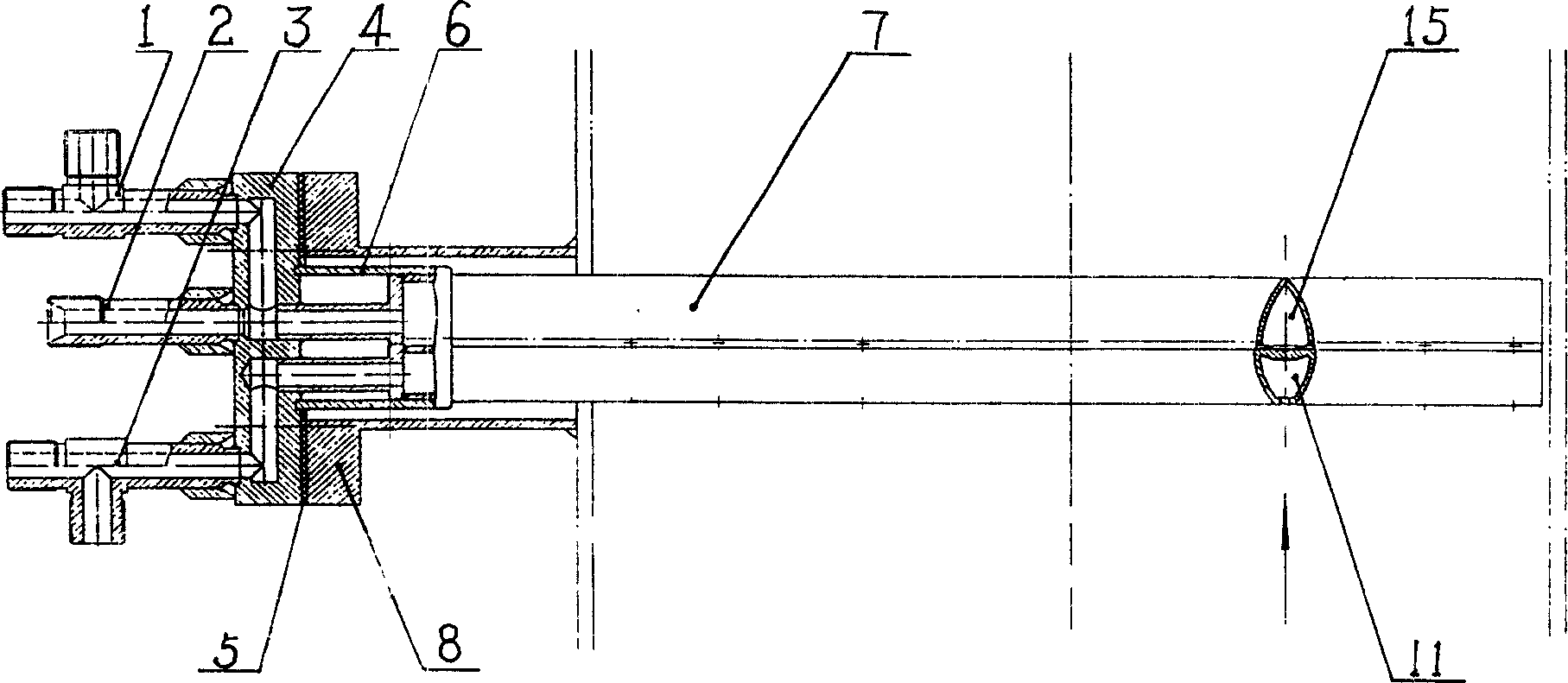 Uniform speed flow measuring device possessing speed raising function