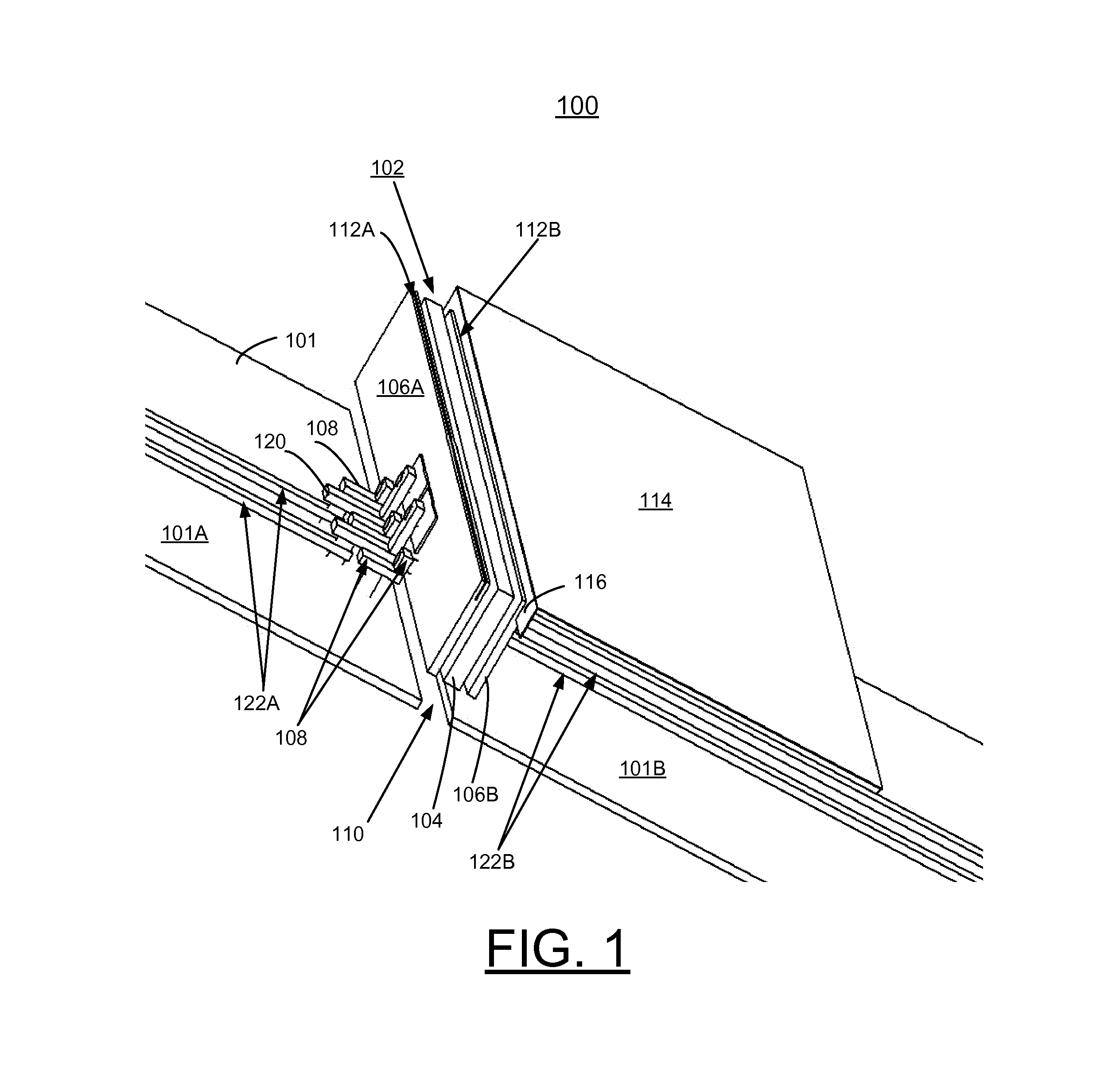 Implementing feed-through and domain isolation using ferrite and containment barriers