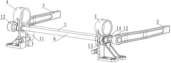 Adjustable cab double-torsion-bar turnover mechanism and assembling method