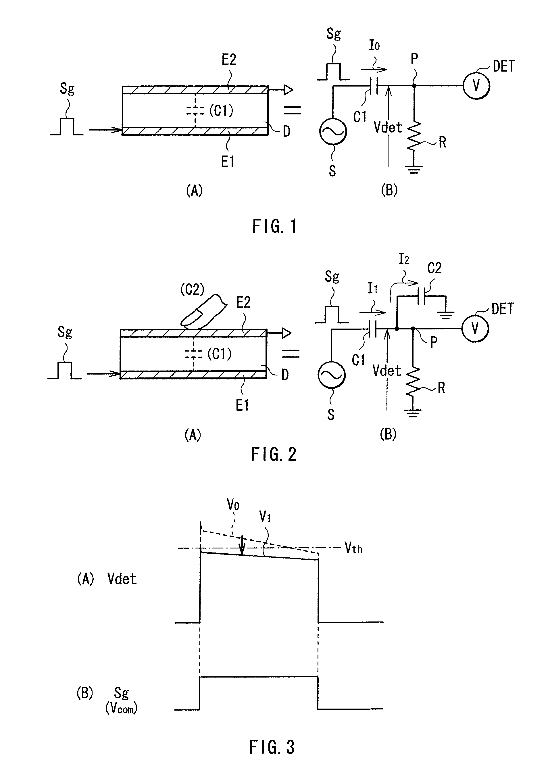 Touch sensor, display and electronic unit