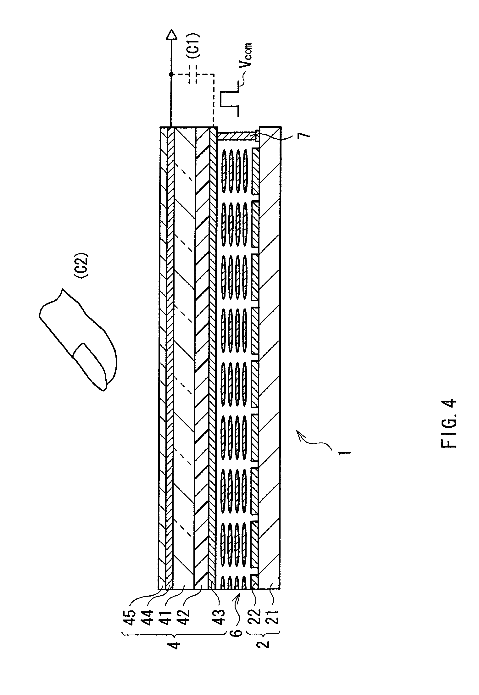 Touch sensor, display and electronic unit