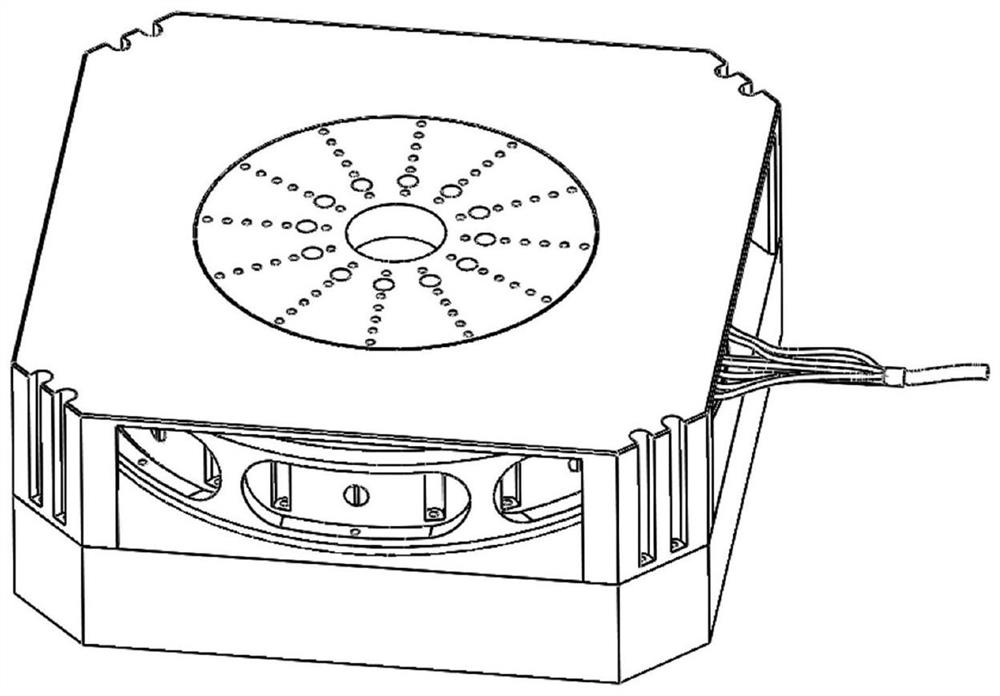 Split-type flat shaft air floating rotary table