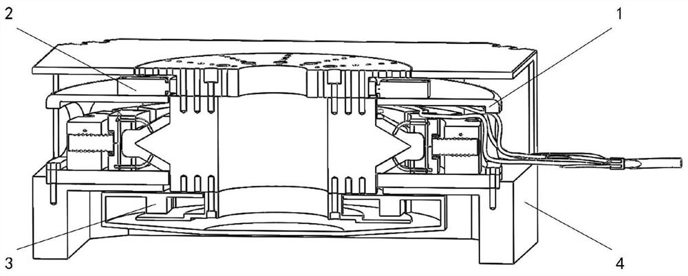 Split-type flat shaft air floating rotary table