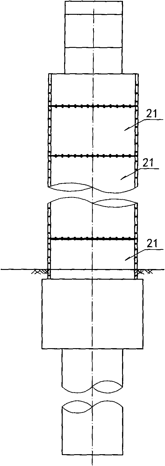 Rolling stone collision protective structure for bridge pier