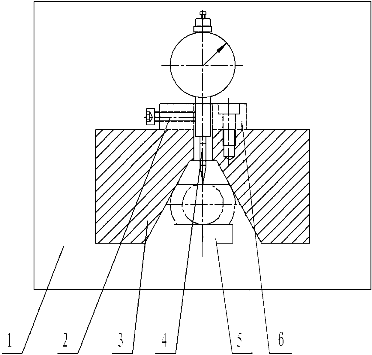 Symmetry degree Measuring method of ball valve two end faces