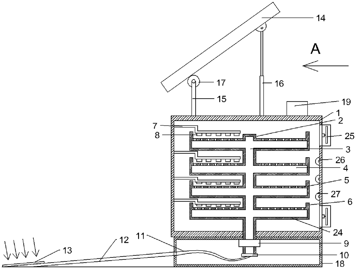 Fruit dehydrator with energy-saving rotating function