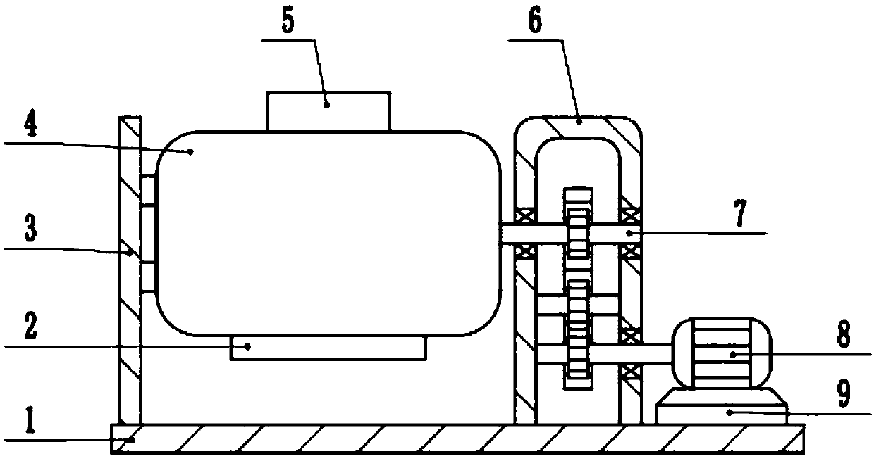 Efficient horizontal reaction kettle for chemical industry production