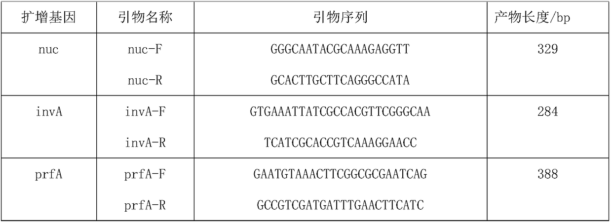 Food foodborne pathogenic bacteria rapidly identifying method