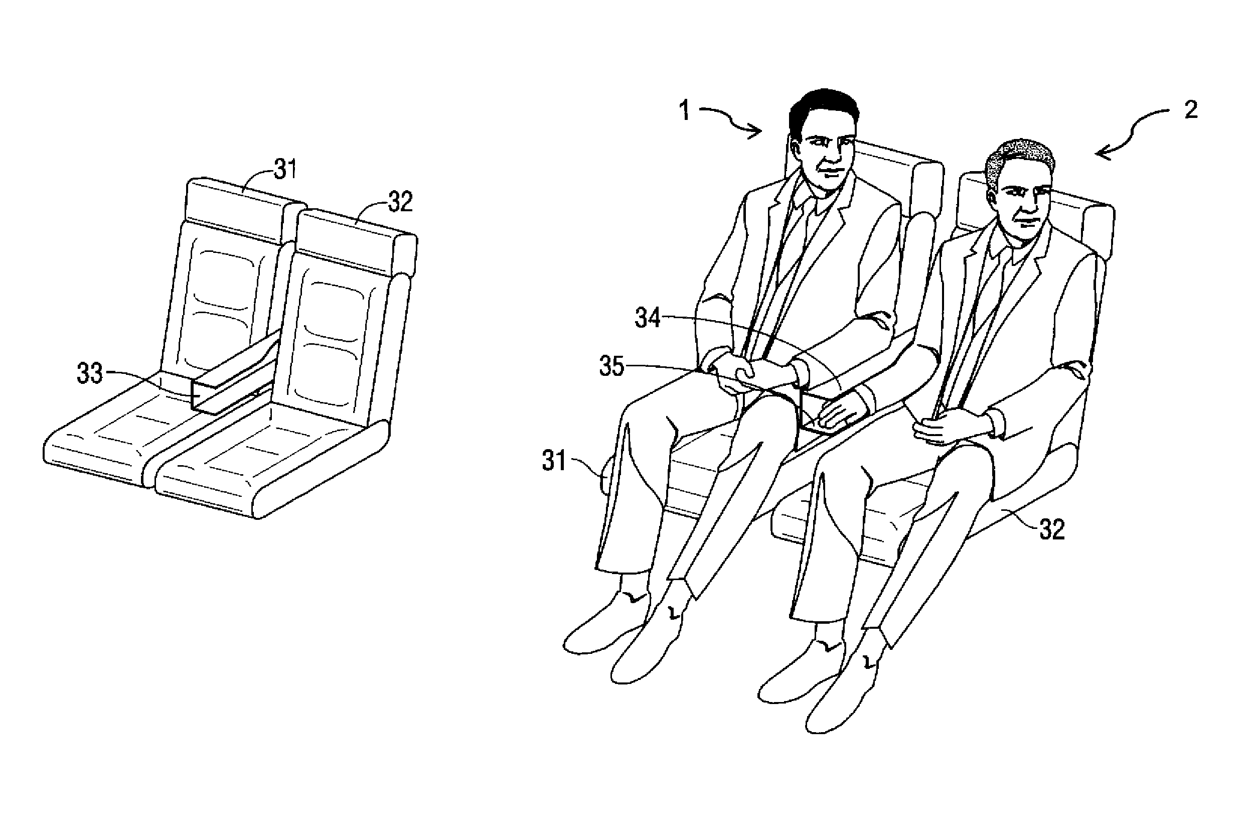 Armrest for multiple seating