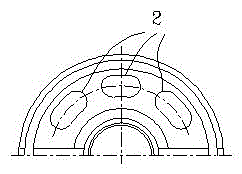 Port plate of swash plate type plunger pump and motor and matching cylinder body thereof