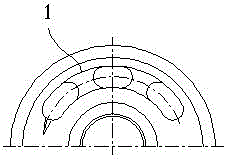 Port plate of swash plate type plunger pump and motor and matching cylinder body thereof