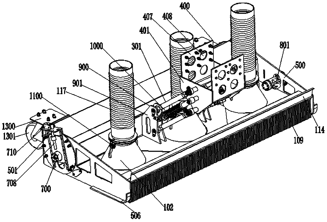 Sweeping device in high-speed sweeping vehicle