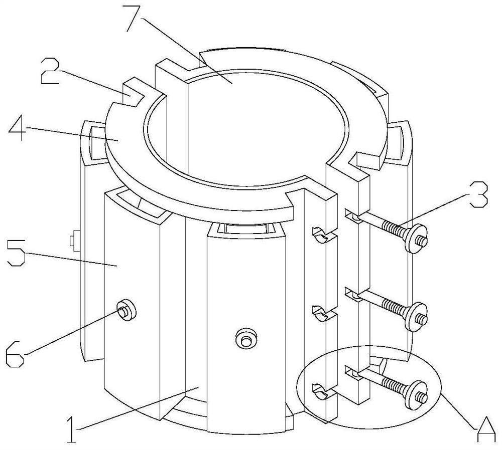 Reinforcing protection device for ancient building restoration